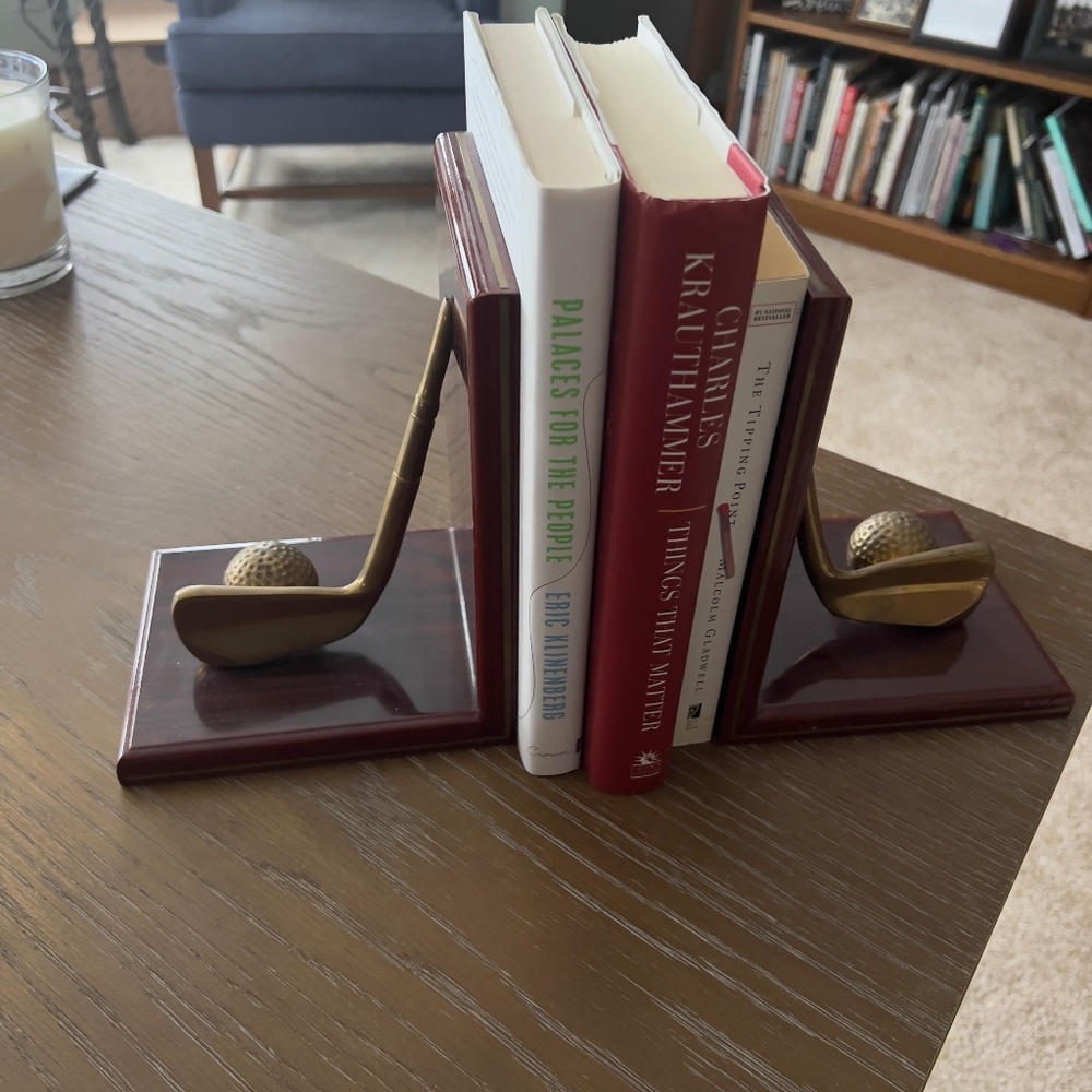 Classic Golf themed bookend pair